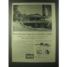 1960 Roddis Phenloic Timblend Ad - New house has no outside walls