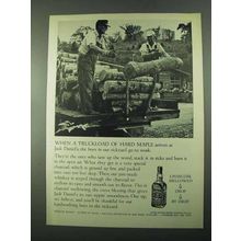 1969 Jack Daniel's Whiskey Ad - Truckload of Hard Maple