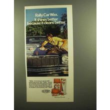 1976 Du Pont Rally Wax Ad - Shines Better Cleans Better