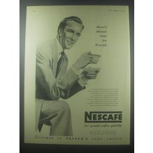1954 Nescafe Coffee Ad - There's always time for Nescafe