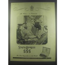 1954 State Express 555 Cigarettes Ad - At home - or Overseas