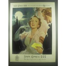 1954 State Express 555 Cigarettes Ad - Available on board KLM