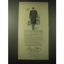 1948 Rogers Peet Montagnac Overcoats Ad - Rogers Peet Controls Famous Fabric