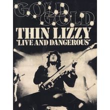 Thin Lizzy Live & Dangerous Gold LP Cover Art Postcard