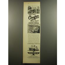 1952 American President Lines Cruise Ad - Learn what Carefree really means!