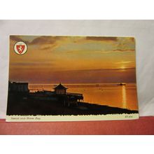 SUNSET OVER HERNE BAY, KENT. unused postcard by Elgate =