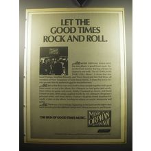 1974 More Orphan Than Not Album Ad - Let the good times rock and roll
