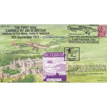 The First Postal Mail Letter Carried By Air In Britain Military Hand Signed FDC