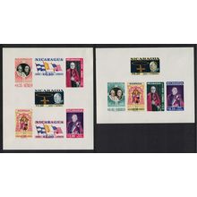 Nicaragua Cardinal Spellman Commemoration 2 MSs IMPERF 1959 MNH