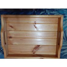 solid handmade wooden tray 49 x 37 x 5.5cm