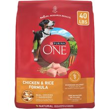 Purina ONE Chicken and Rice Formula Dry Dog Food - 40 Lb. Bag