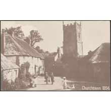 St Clement Churchtown in 1894, Truro, Cornwall - Repro Postcard