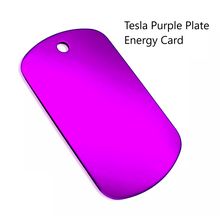 Nikola Tesla Purple Plate Energy Card Purple Orgonite 3 X 5 cm (1.5 x 2 inch.)