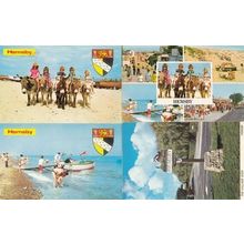 Hemsby Norfolk Donkey Rides Village Sign Donut & Beach Shops 4x 1970s Postcard s