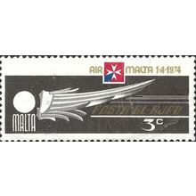 MALTA, Air Malta, black 1974, 3c, #2