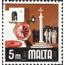 MALTA, Folklore, brown 1973, 5m