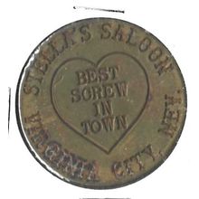 Stella's Saloon Virginia City Nevada $3.00 All night Check Best screw in Town AU
