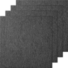 Carpet Tiles Reusable, 20"x 20" Carpet Squares With Padding Attached, Soft P...
