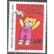 France 1997 Michel 3264 O Cote (2008) 1.00 € Protection de l'enfance maltraitée