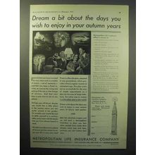 1933 Metropolitan Life Insurance Ad - Dream A Bit