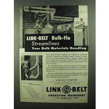 1950 Link-Belt Bulk-Flo Elevator-Conveyor-Feeder Ad - Streamlines
