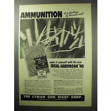 1955 Lyman Handloading Equipment Ad - Ammunition