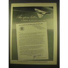 1958 Royal Air Force Ad - An Open Letter