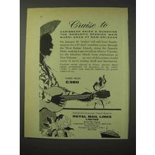 1958 Royal Mail Lines Cruise Ad - Caribbean Skies