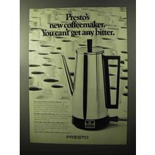 1970 Presto Coffee Maker Ad - Can't Get Any Bitter