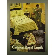 1975 Cannon Royal Family Charleston Filagree Linens Ad