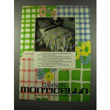 1975 Cannon Monticello Picnic Linens Ad