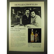 1975 Dewar's White Label Scotch Ad - Joe Gonzales