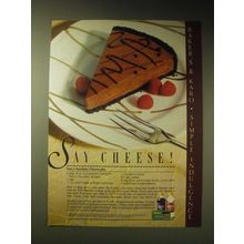 1989 Baker's Chocolate and Karo Syrup Ad - recipe for Easy Chocolate Cheesecake
