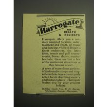 1948 Harrogate Tourism Ad - Harrogate for Health & Holidays