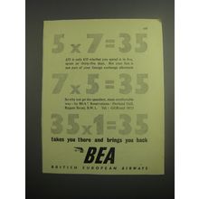 1948 BEA British European Airways Ad - 5x7=35