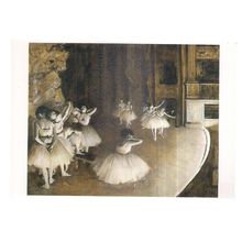 BALLET SCENE by Edgar Degas . unused postcard /