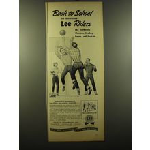 1950 Lee Riders Pants and Jackets Ad - Back to school in genuine Lee Riders