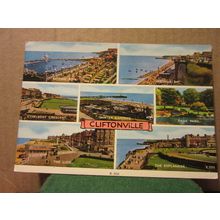 multiview, CLIFTONVILLE, MARGATE, KENT used postcard by Elgate 1984 pm 7 views =