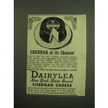 1949 Dairylea Cheddar Cheese Ad - Cheddar at its choicest