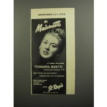 1952 Hotel St. Regis Advertisement - The Maisonette Fernanda Montel