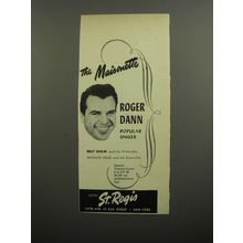 1952 Hotel St. Regis Ad - The Maisonette Roger Dann Popular Singer