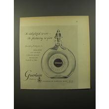 1954 Guerlain Shalimar Eau de Cologne Ad - So delightful to use - so flattering