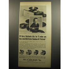 1957 RCA Victor 45 Victrola Phonographs Ad - 39 Harry Belafonte hits for $5