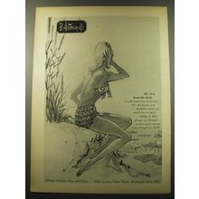 1960 B. Altman & Co Backless Swim Suit Ad - The view from the back