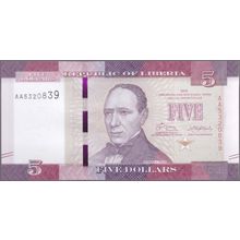 2016 Liberia Banknote 5 Dollars
