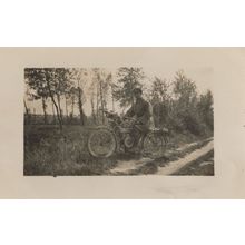 Coldstream Guard Military Soldier Old Motor Bike Bicycle Real Photo Postcard