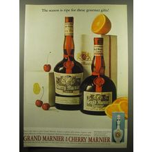 1960 Grand Marnier and Cherry Marnier Liqueur Ad - The season is ripe for these