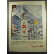 1960 Gilbey's Gin Advertisment - The most popular gin in the world