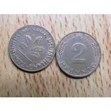 1972f 2 Pfennig Germany Coin