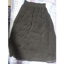 womens now size 14 black white dots lined skirt